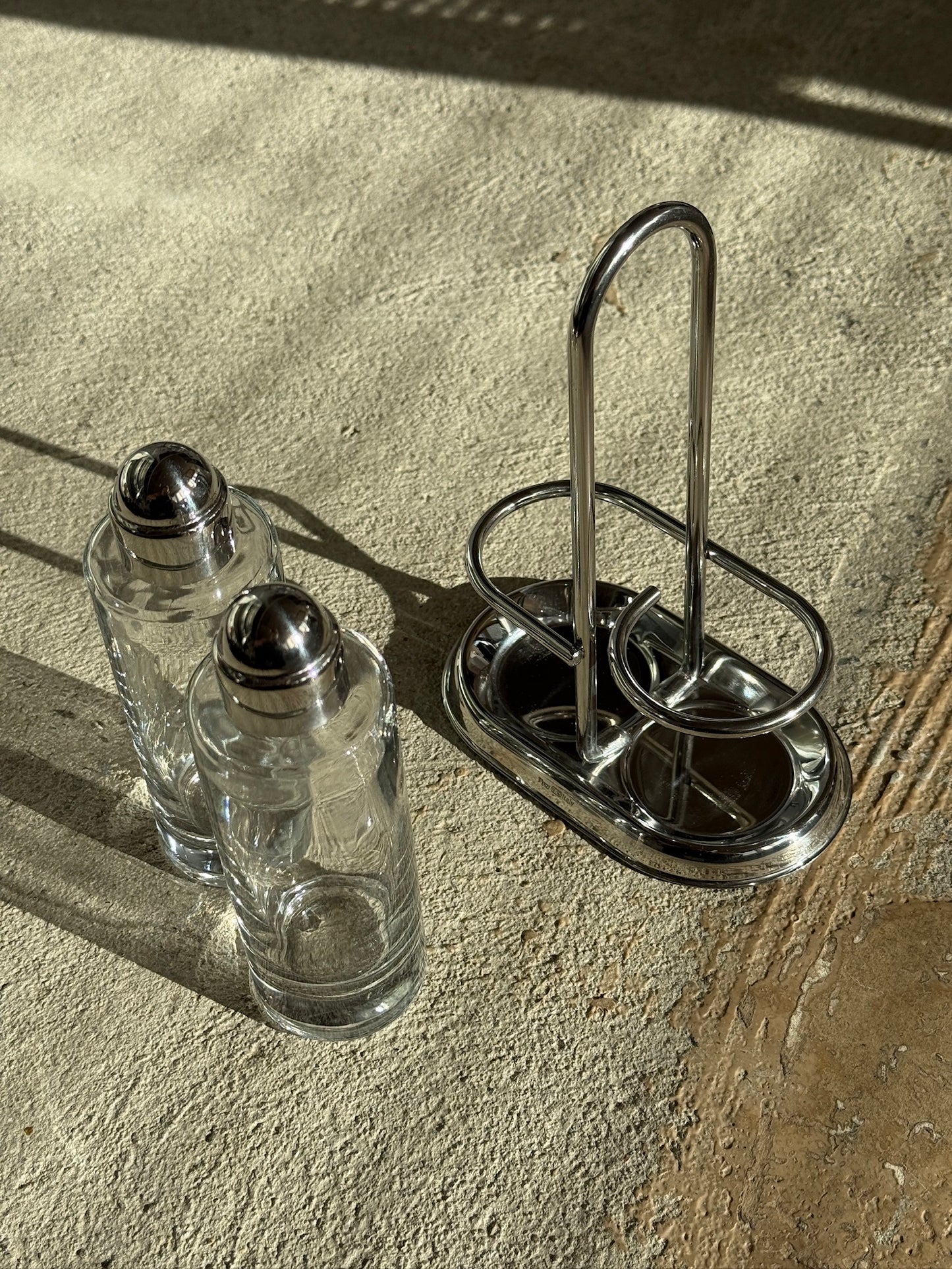 Olie - og eddikesæt, rustfrit stål