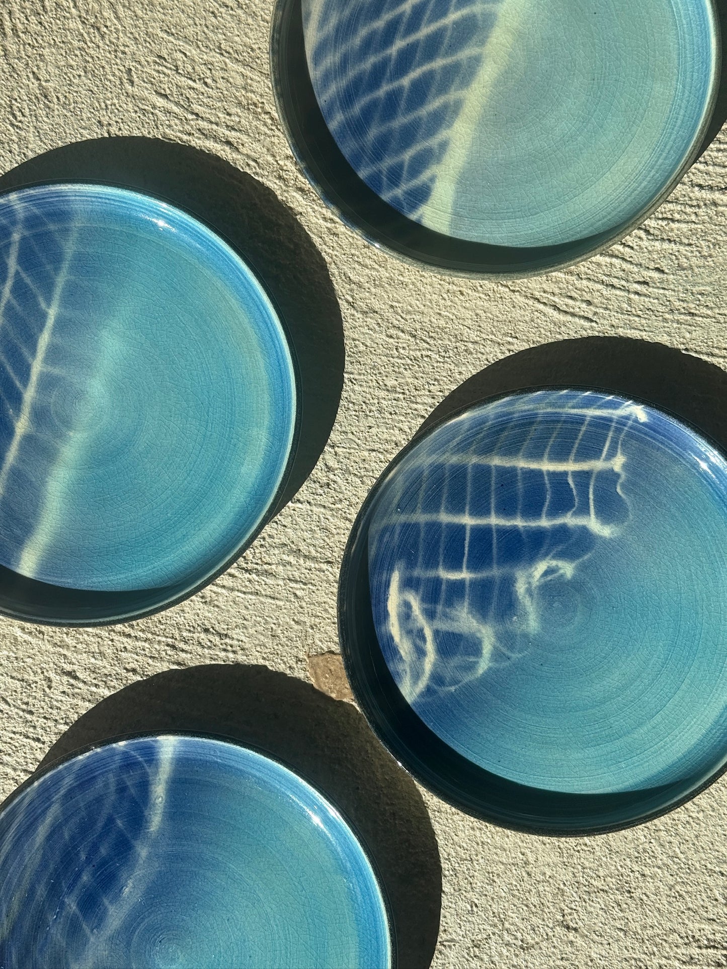 Keramik desserttallerkner, 6 stk.