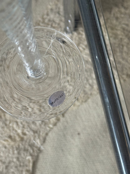 Mundblæste champagnefløjter, 4 stk.