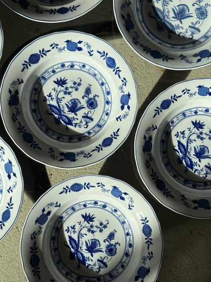 Blue onion, vintage tallerkner