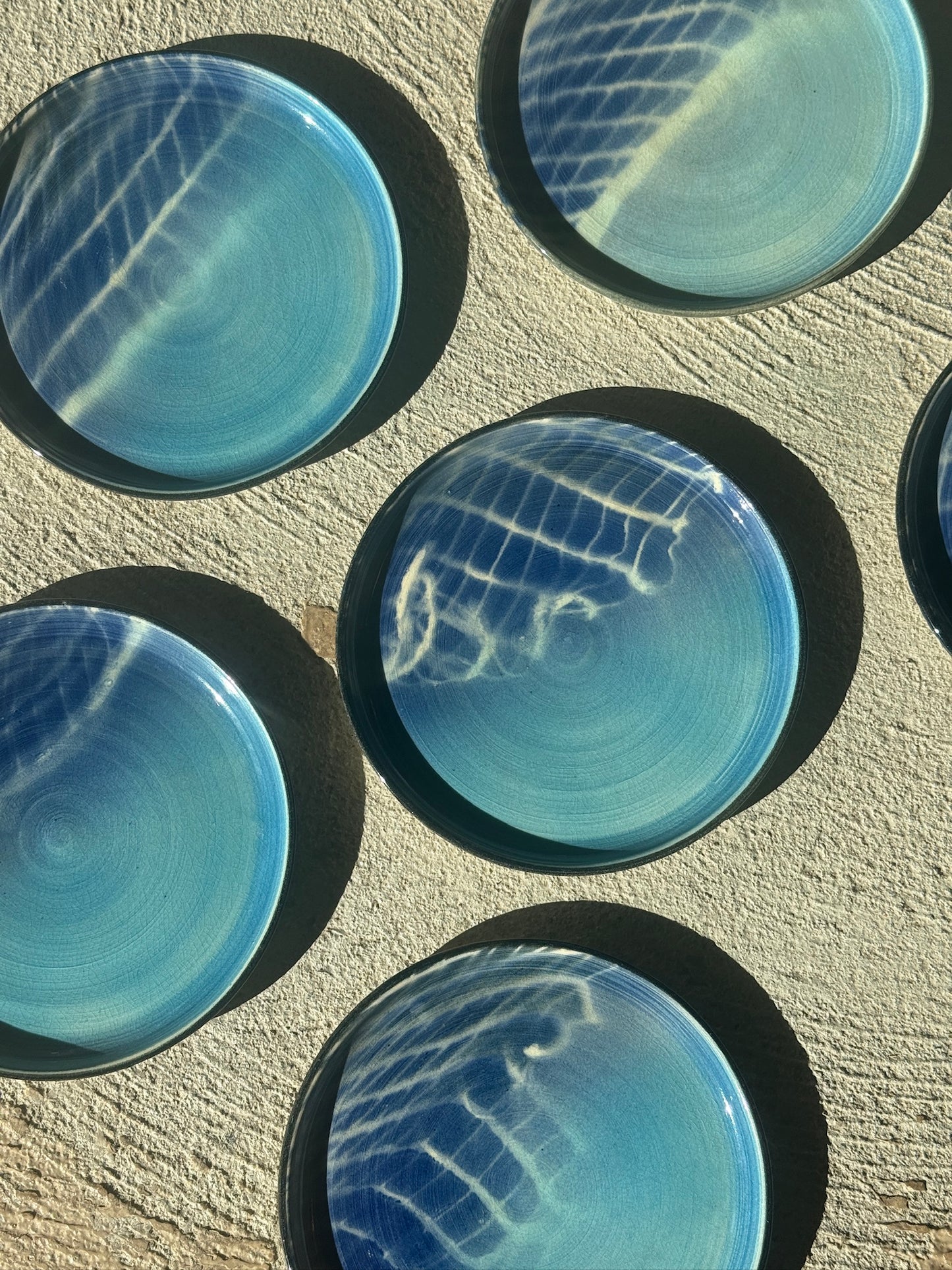 Keramik desserttallerkner, 6 stk.