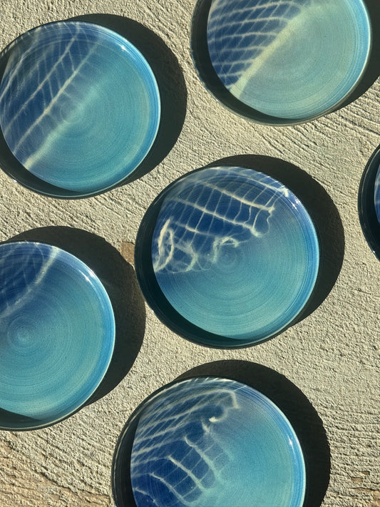 Keramik desserttallerkner, 6 stk.