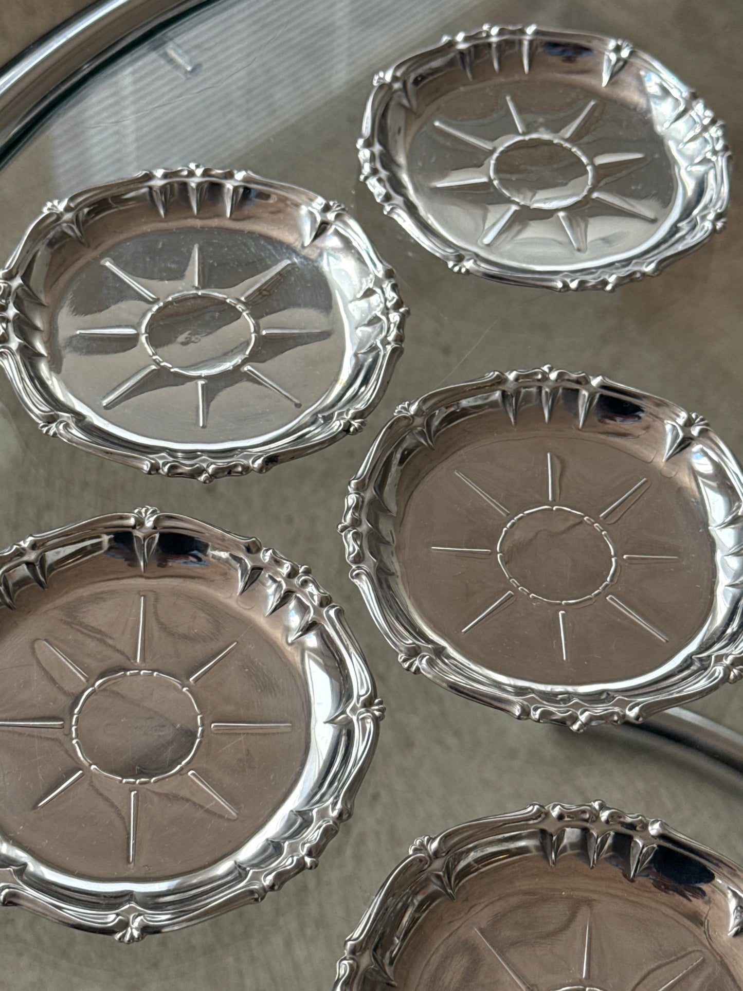 Små asietter - rustfrit stål, 6 stk.