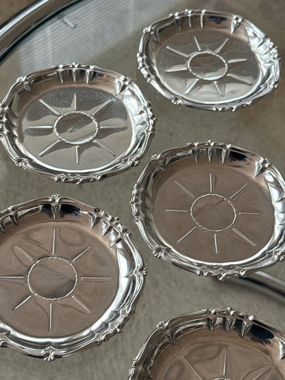 Små asietter - rustfrit stål, 6 stk.