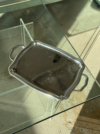 Serveringsfad med håndtag, metal