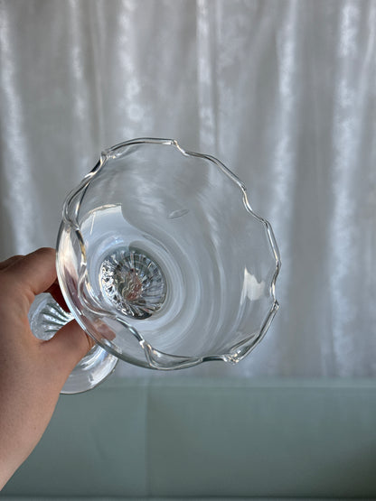 Mundblæste dessert-/cocktailglas i klart glas, sæt á 4 stk.