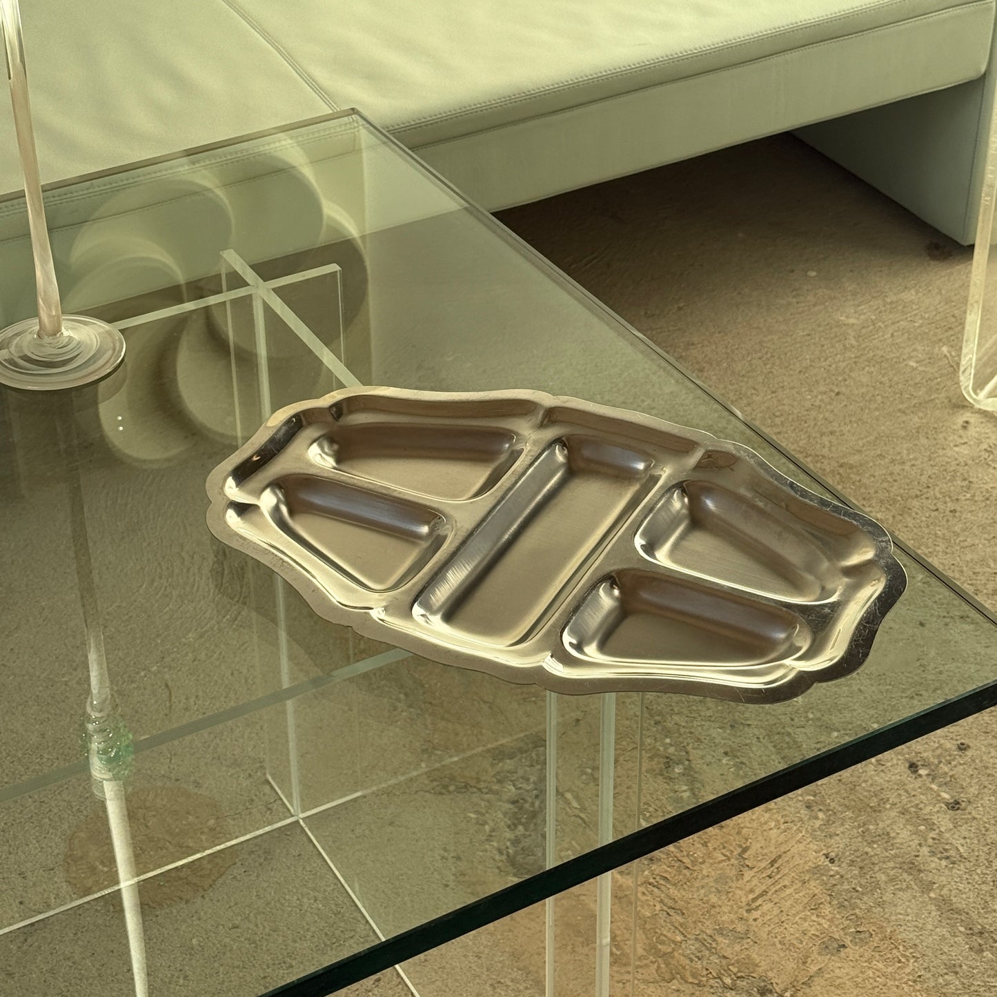 Serveringsfad med fem rum