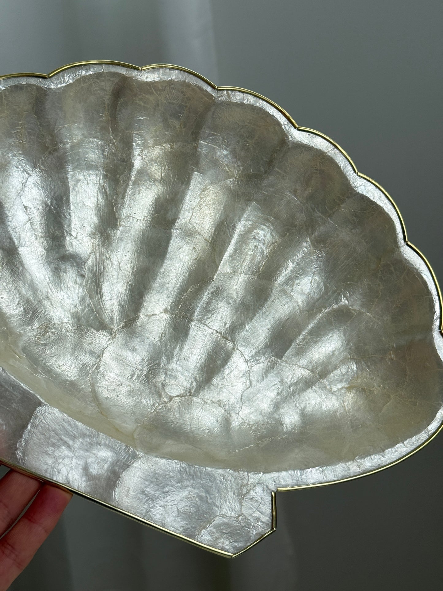 Serveringsfade i perlemor, sæt med 3