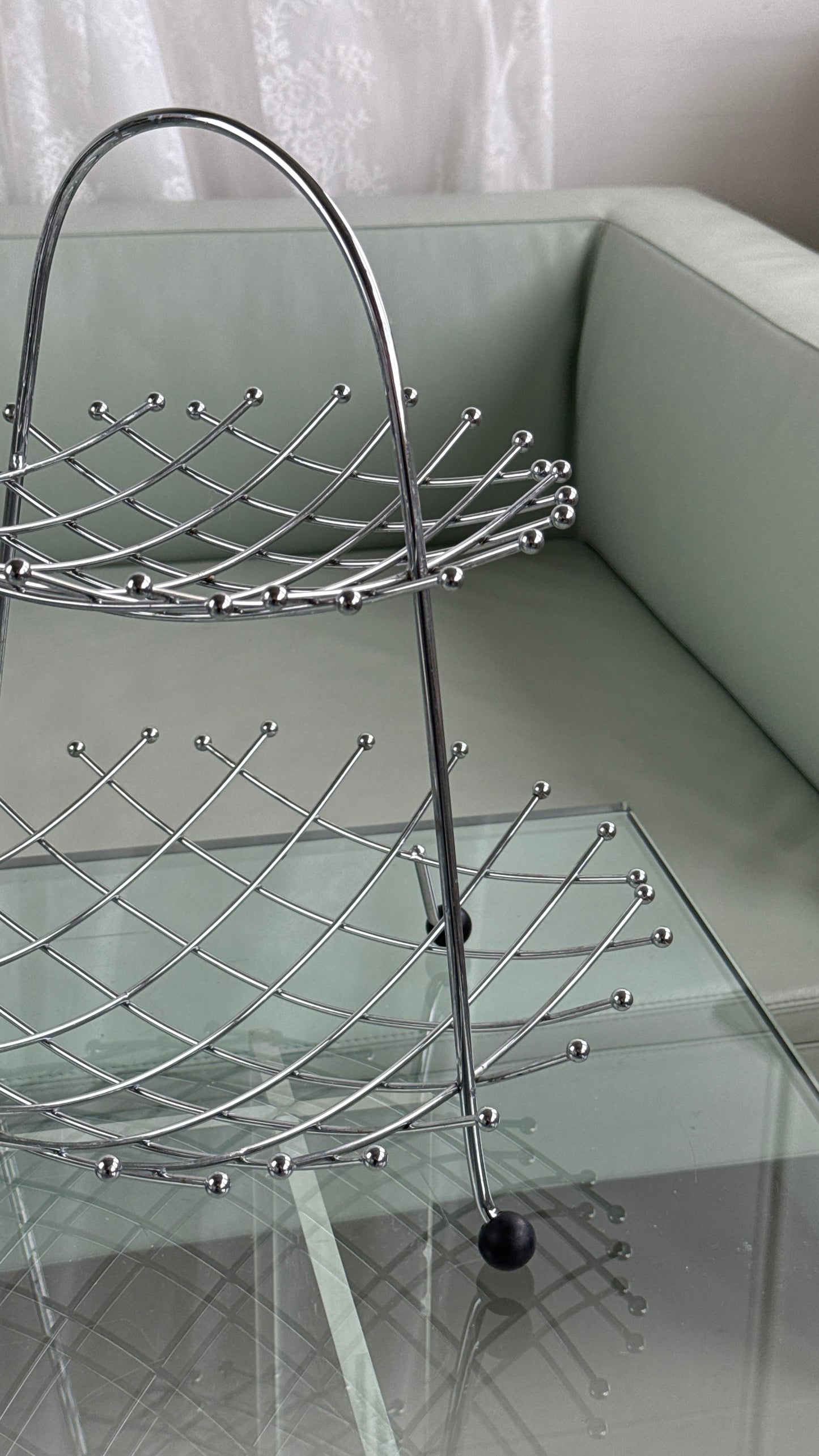 Etagere i krom - to etager