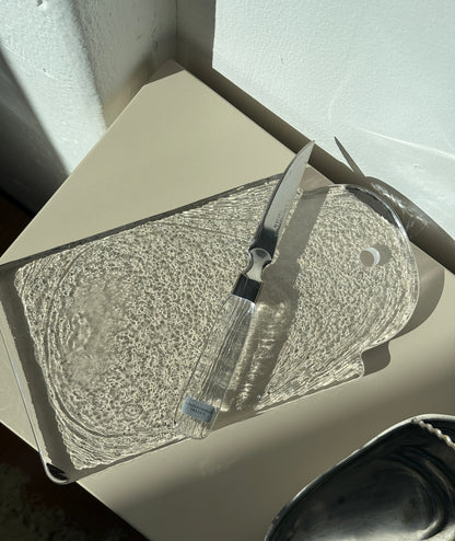 Skærebræt i glas