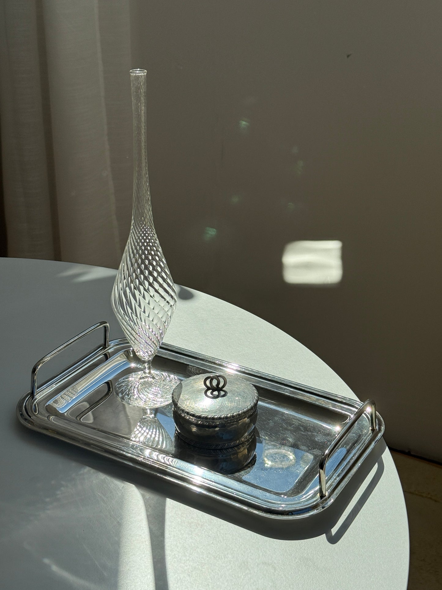 Swirly glasvase til stilk