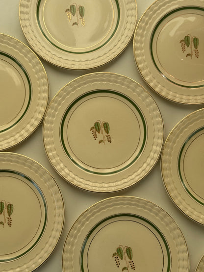 Håndmalede desserttallerkner, Adams Royal Ivory (sæt á 10 stk.)