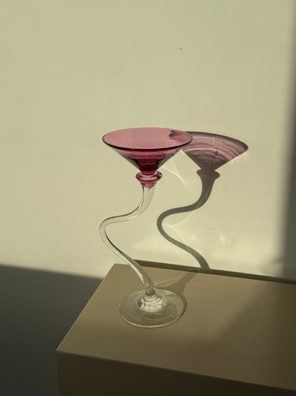 Mundblæst lysestage, glas