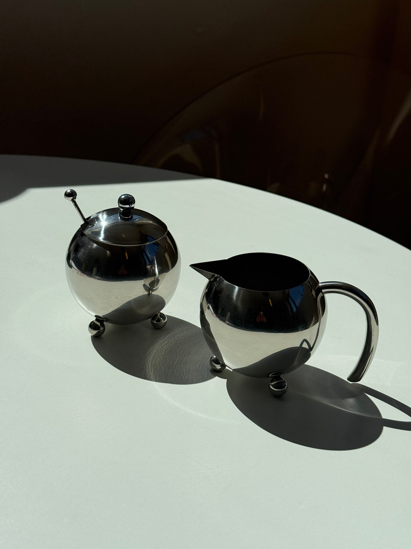 Elegant tekande, sukkerskål & flødekande