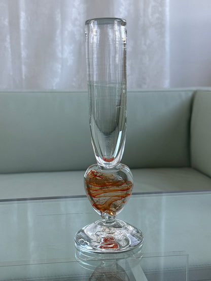 Mundblæst solifleur/vase i kunstglas