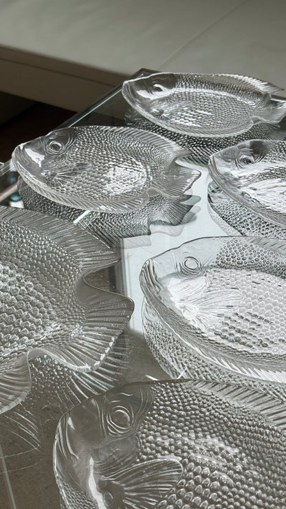 Glasfade formet som fisk - to størrelser