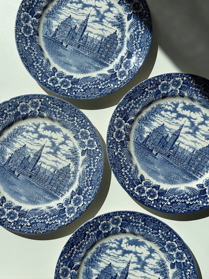 Engelske, blå tallerkner