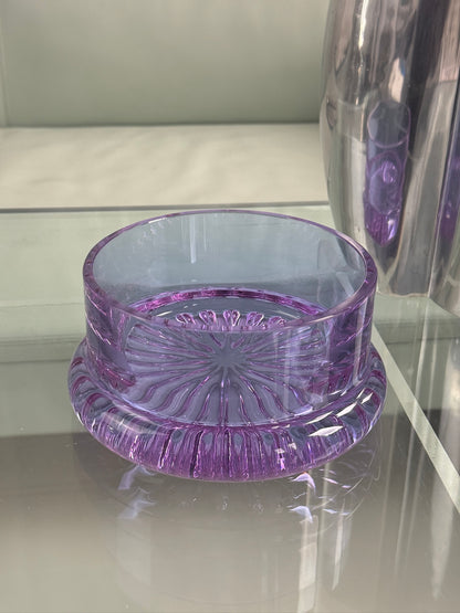 Alexandrite Glass Skål – lilla kunstglas fra 1970'erne