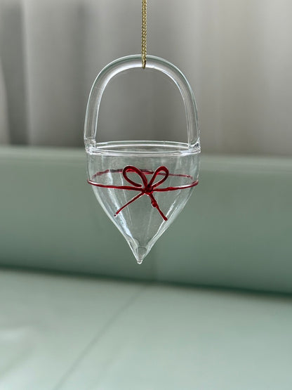 Håndlavede glaskræmmerhuse, 4 stk.