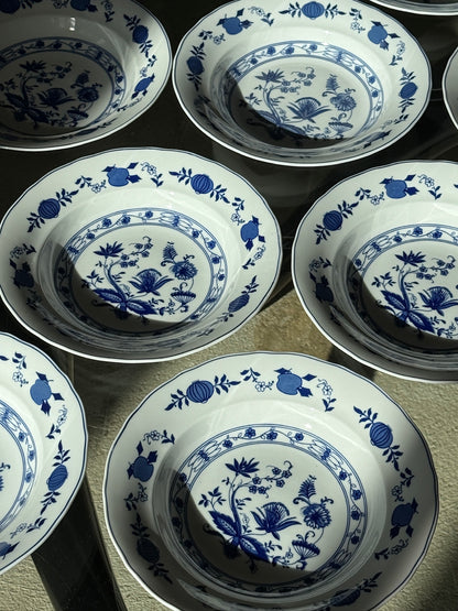 Blue onion, vintage tallerkner