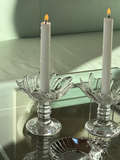 Lysestager i glas, Christer Sjögren for Lindshammar, 2 stk.