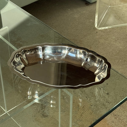 Serveringsskål med bølget kant, rustfrit stål