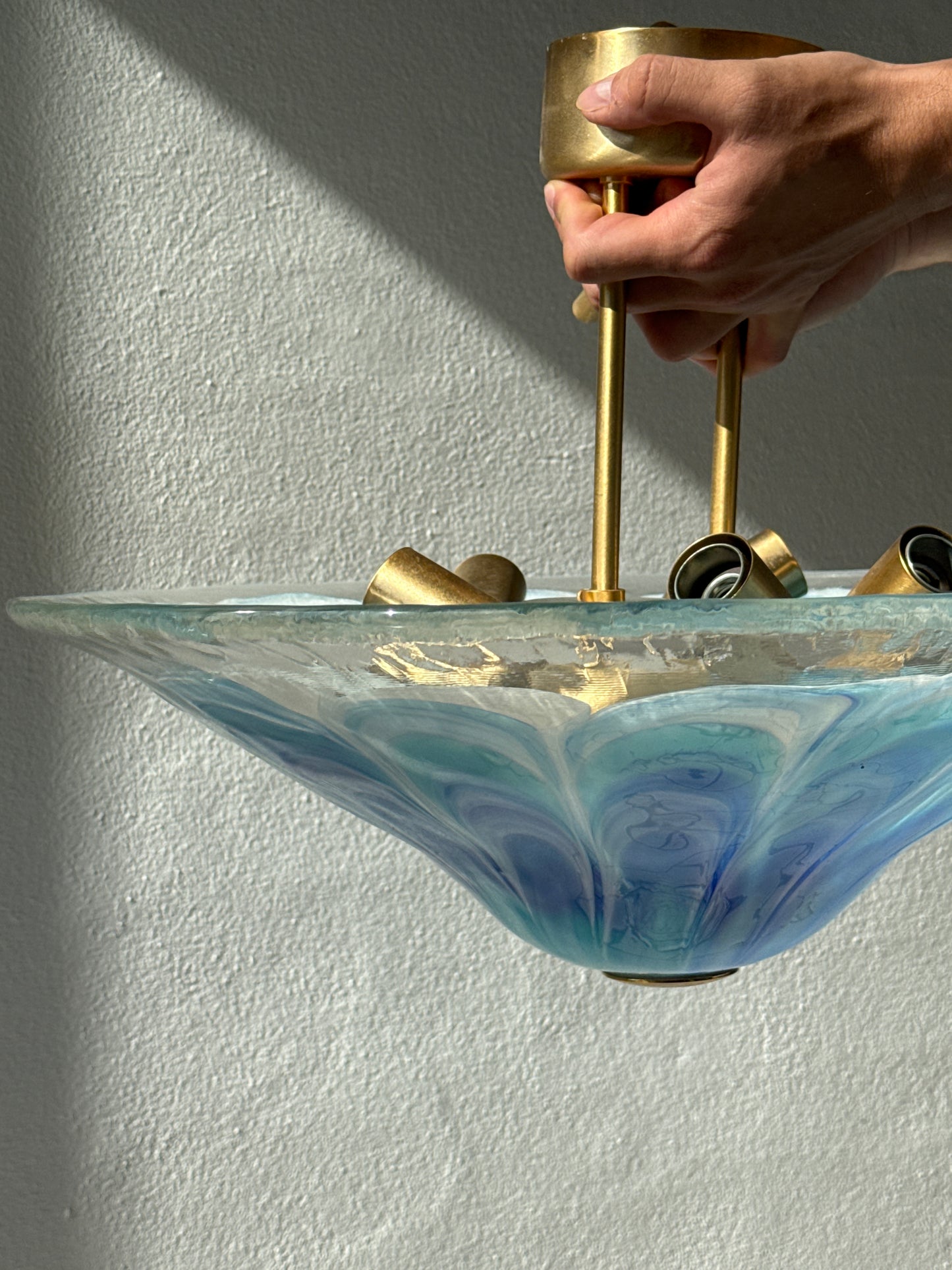 Sjælden La Murrina loftslampe, Murano