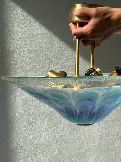 Sjælden La Murrina loftslampe, Murano