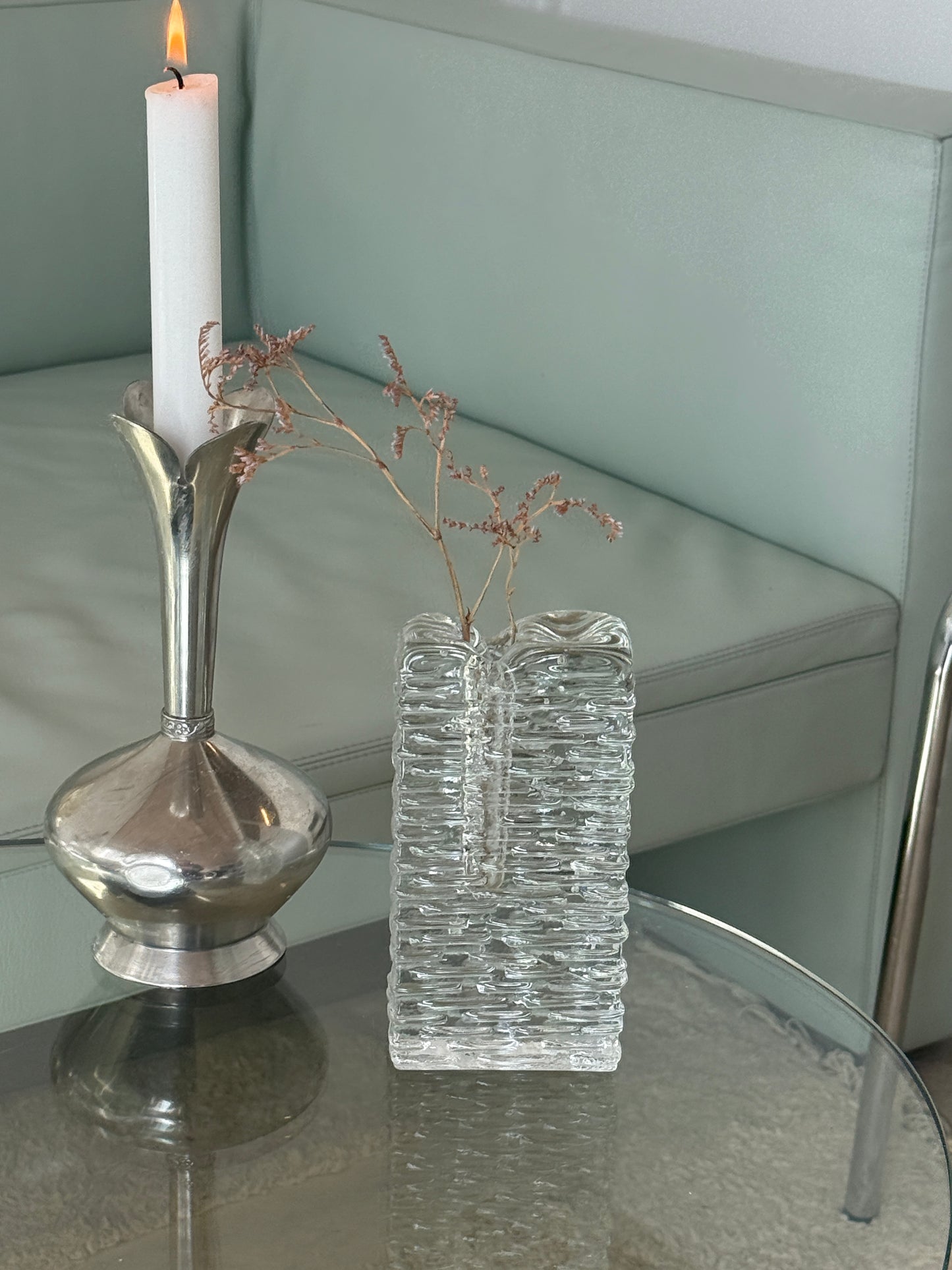 Solifleur vase, struktureret glas
