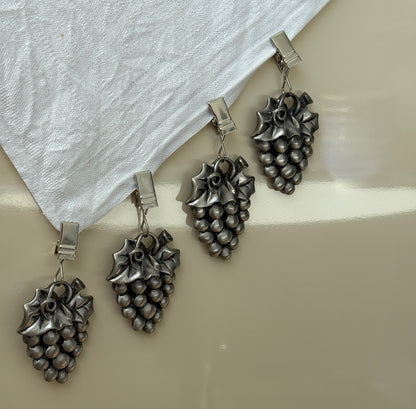 Dugeægte med druelkase, sæt af 4