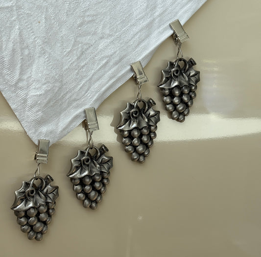 Dugeægte med druelkase, sæt af 4