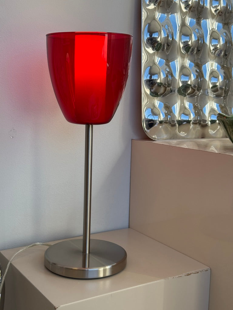 Bordlampe, rød