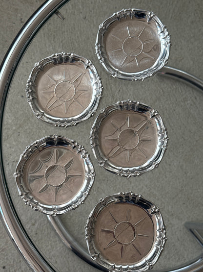 Små asietter - rustfrit stål, 6 stk.