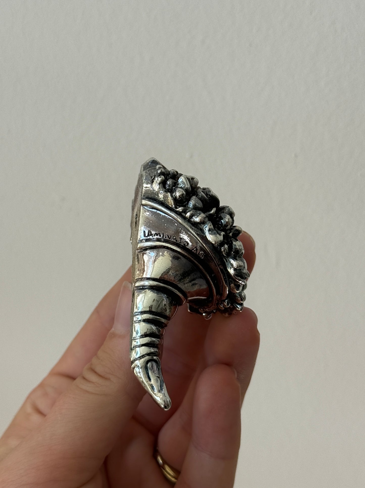 Sølvbelagt vægdekoration