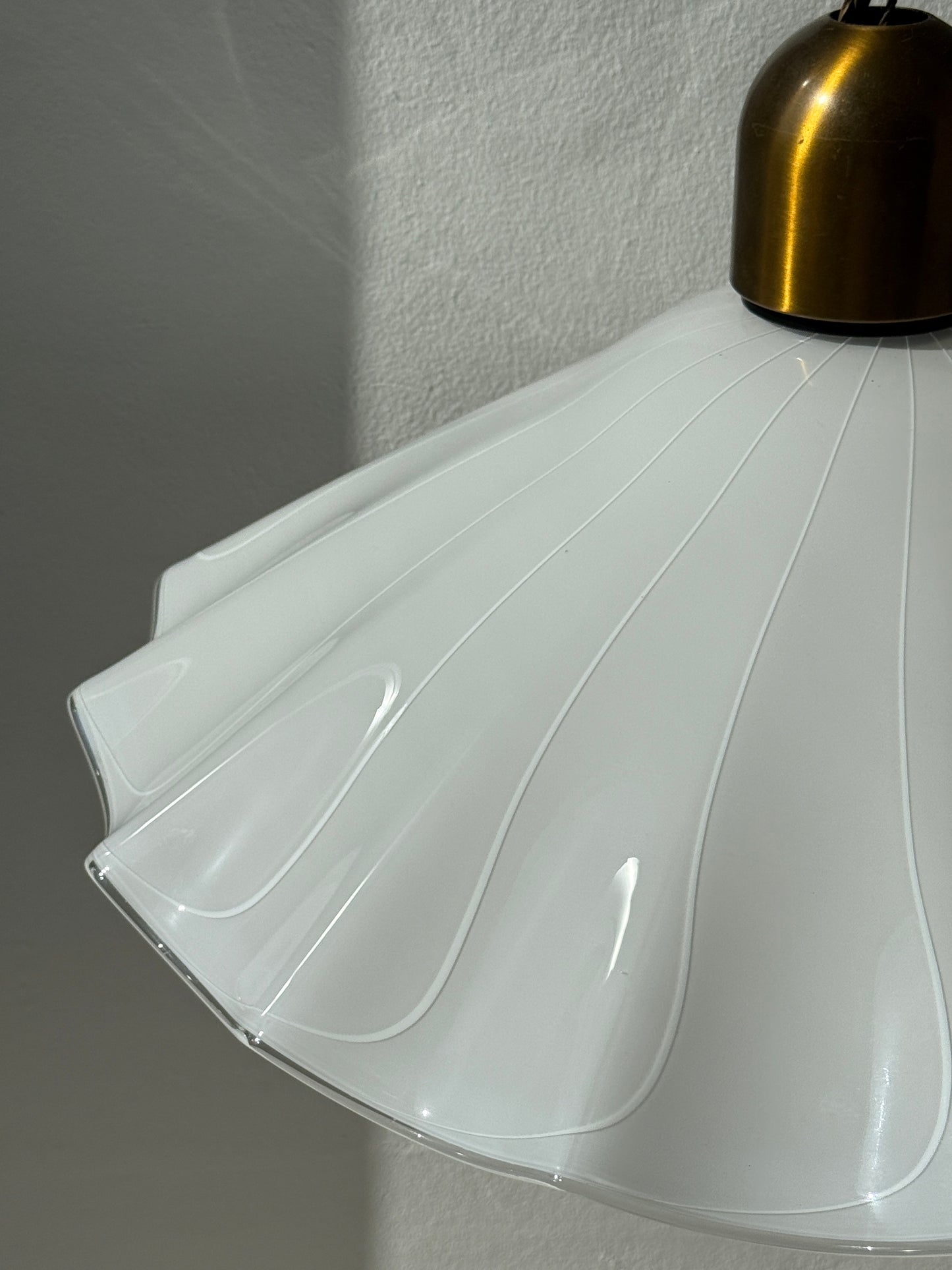 Stor vintage Murano pendel, hvid