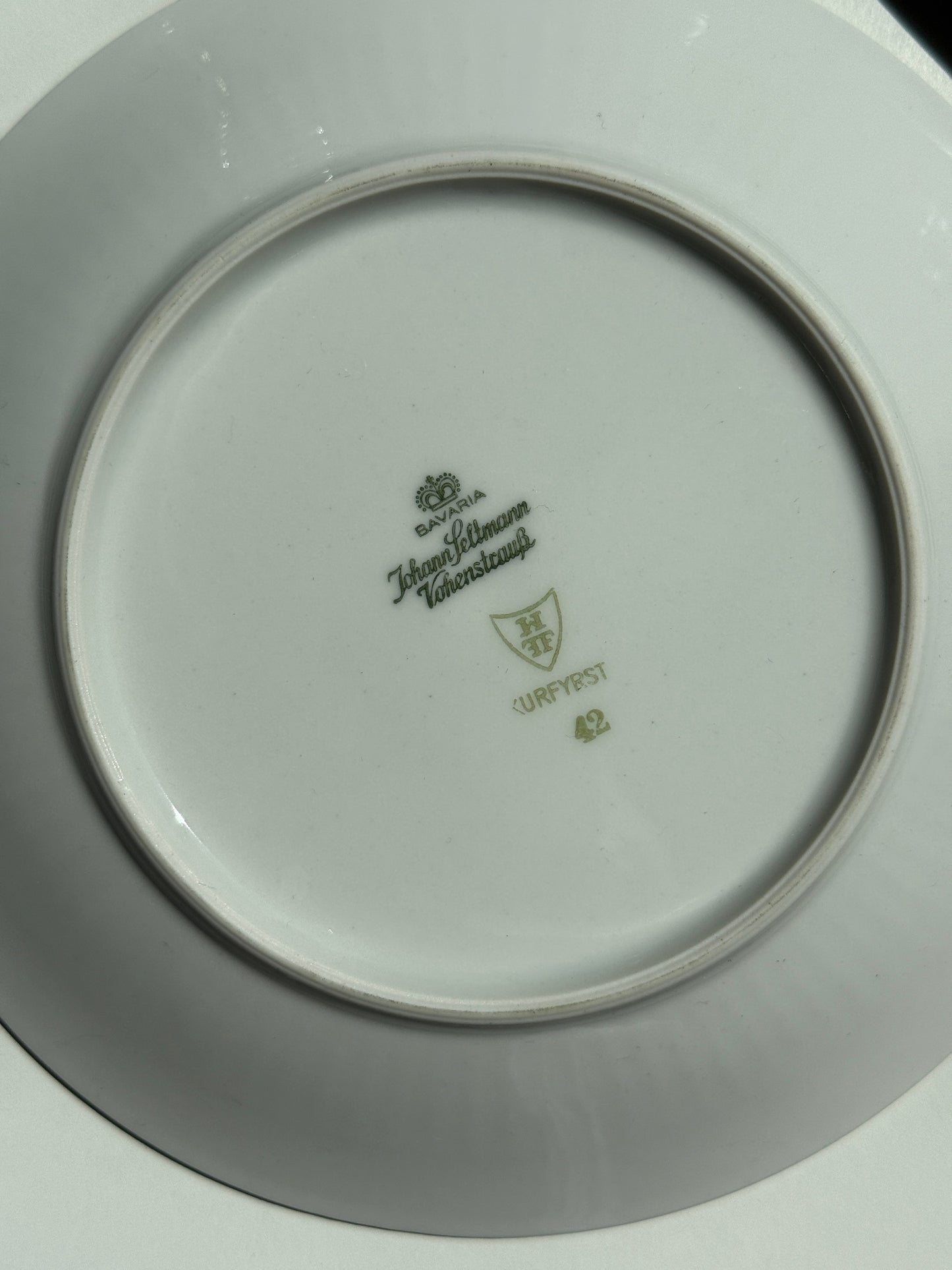 Desserttallerkner med blå kant, 4 stk