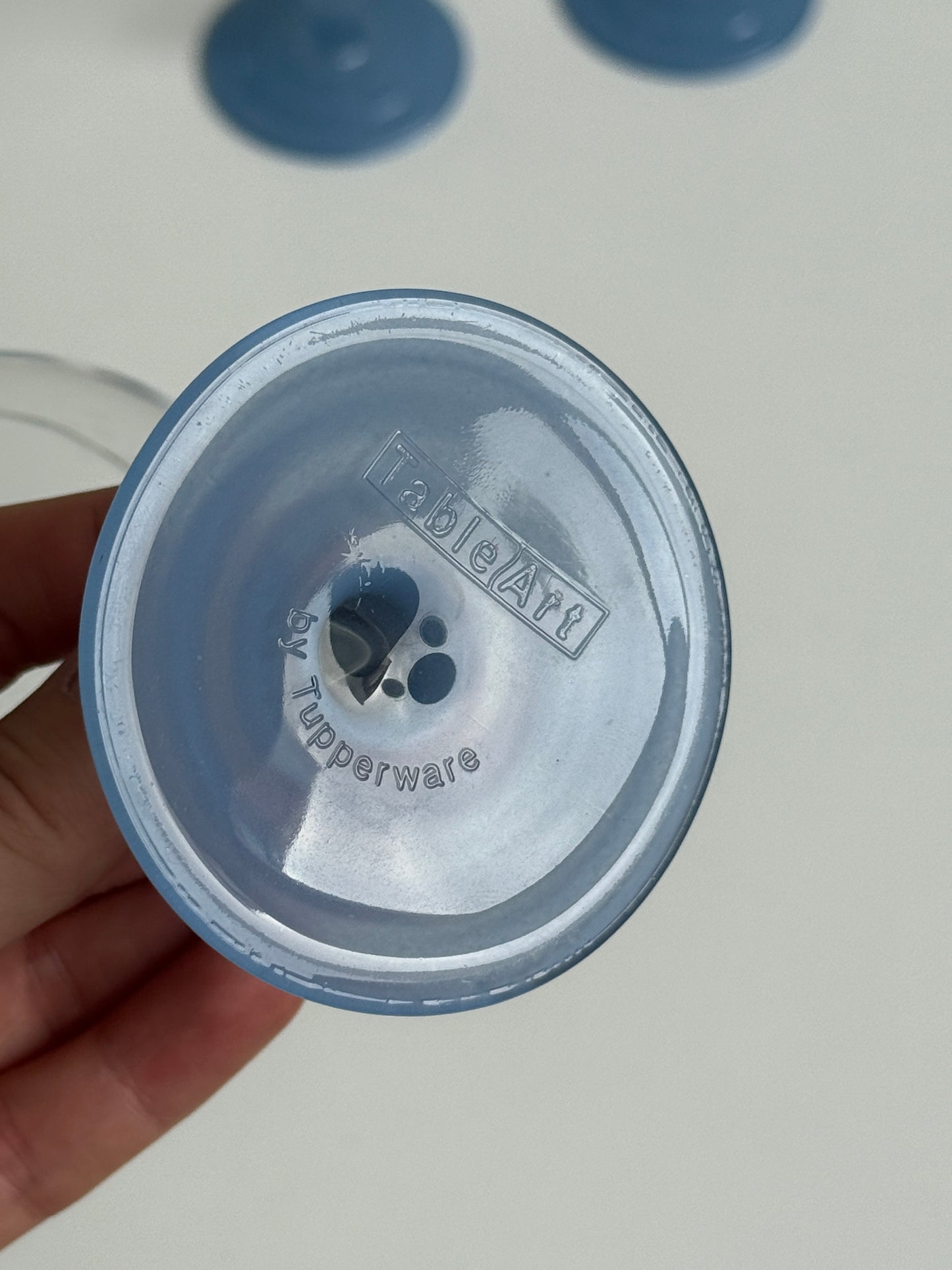 Tupperware vinglas - blåt glas, 7 stk.