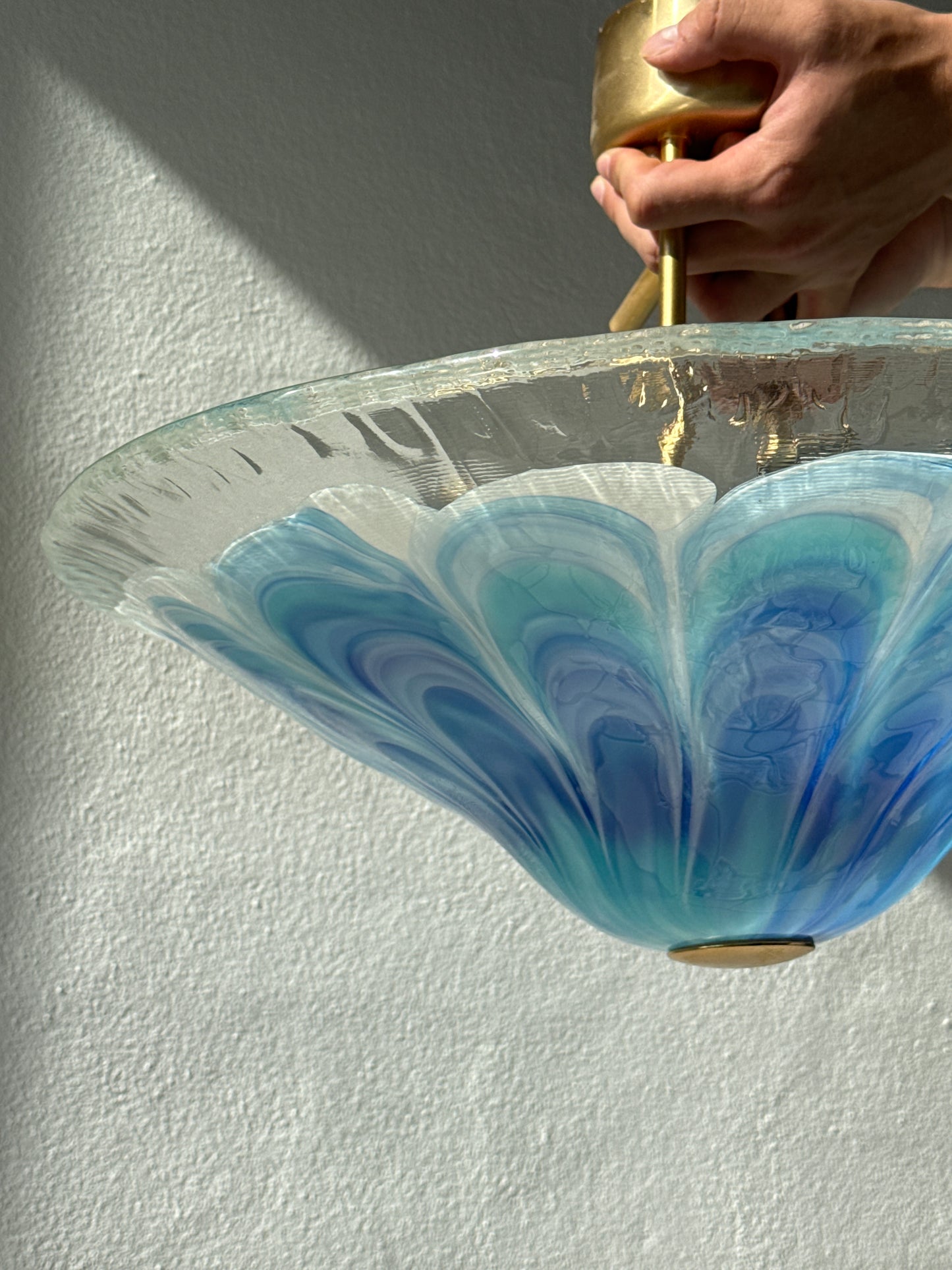 Sjælden La Murrina loftslampe, Murano
