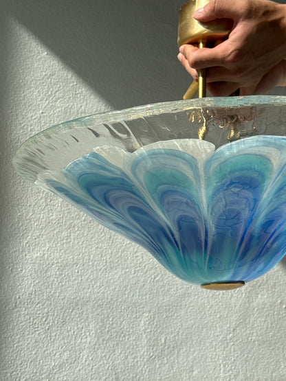 Sjælden La Murrina loftslampe, Murano