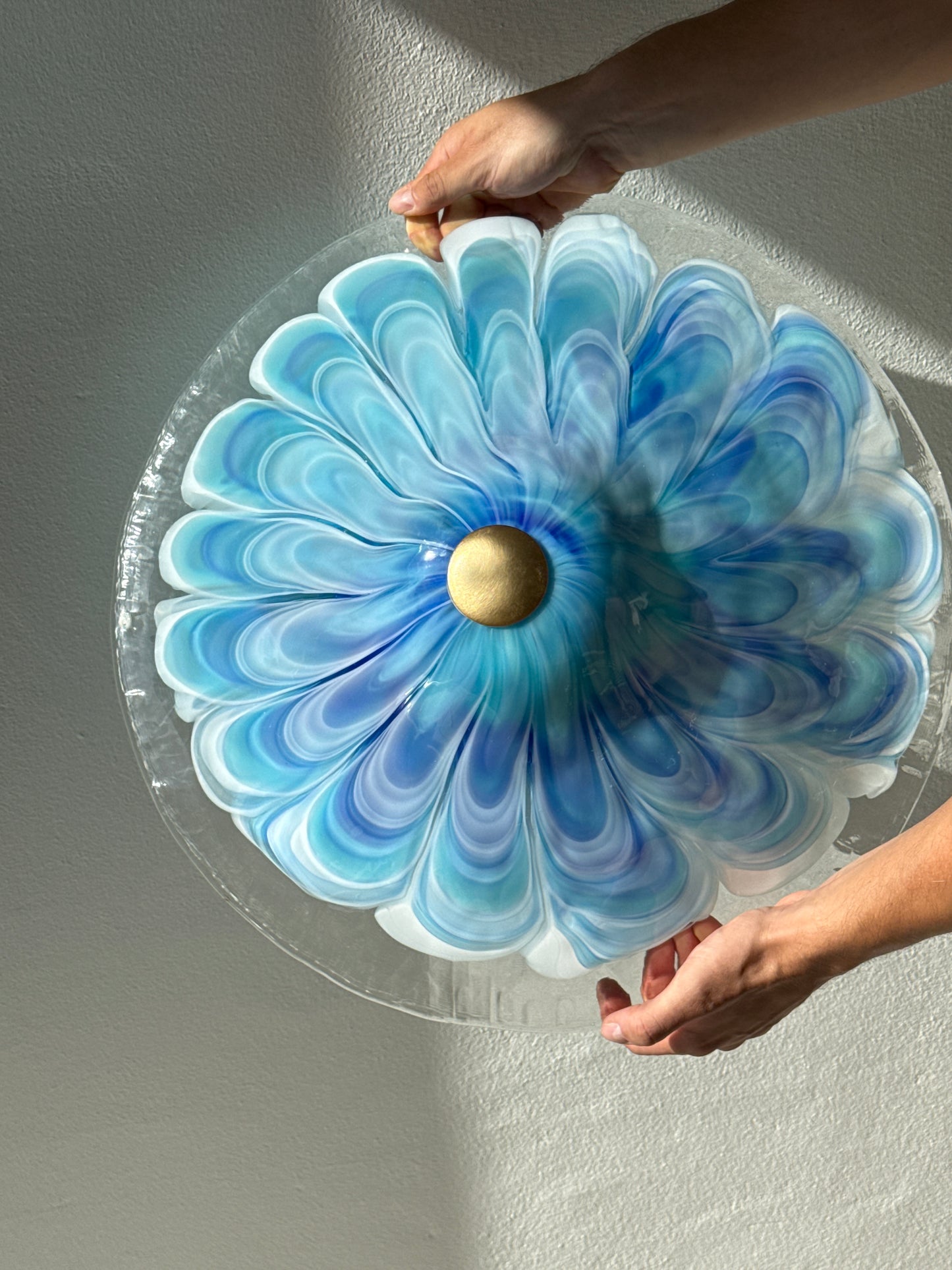 Sjælden La Murrina loftslampe, Murano