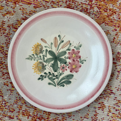 Fad med håndmalet blomster, Hedebo Keramik