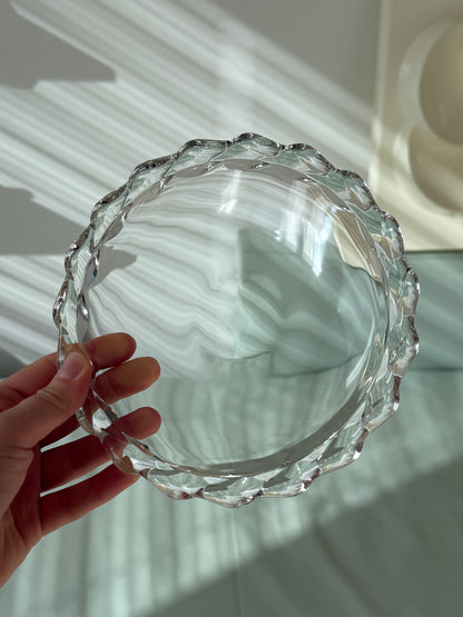 Glasplatte med detaljeret kant, 2 dele