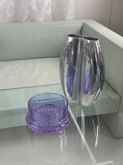 Alexandrite Glass Skål – lilla kunstglas fra 1970'erne
