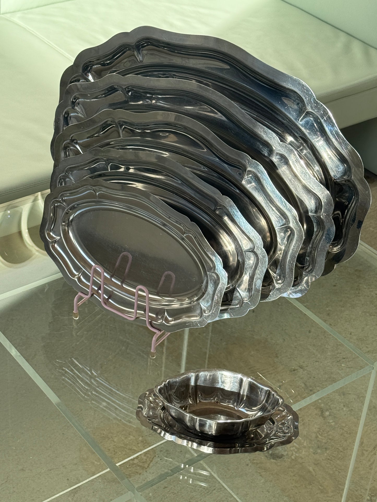 Komplet sæt med serveringsfade & sovseskål, 6 dele