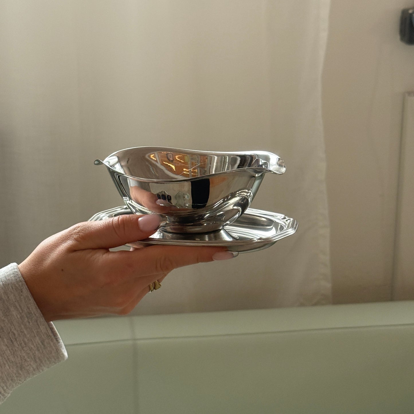 Sovseskål i rustfrit stål