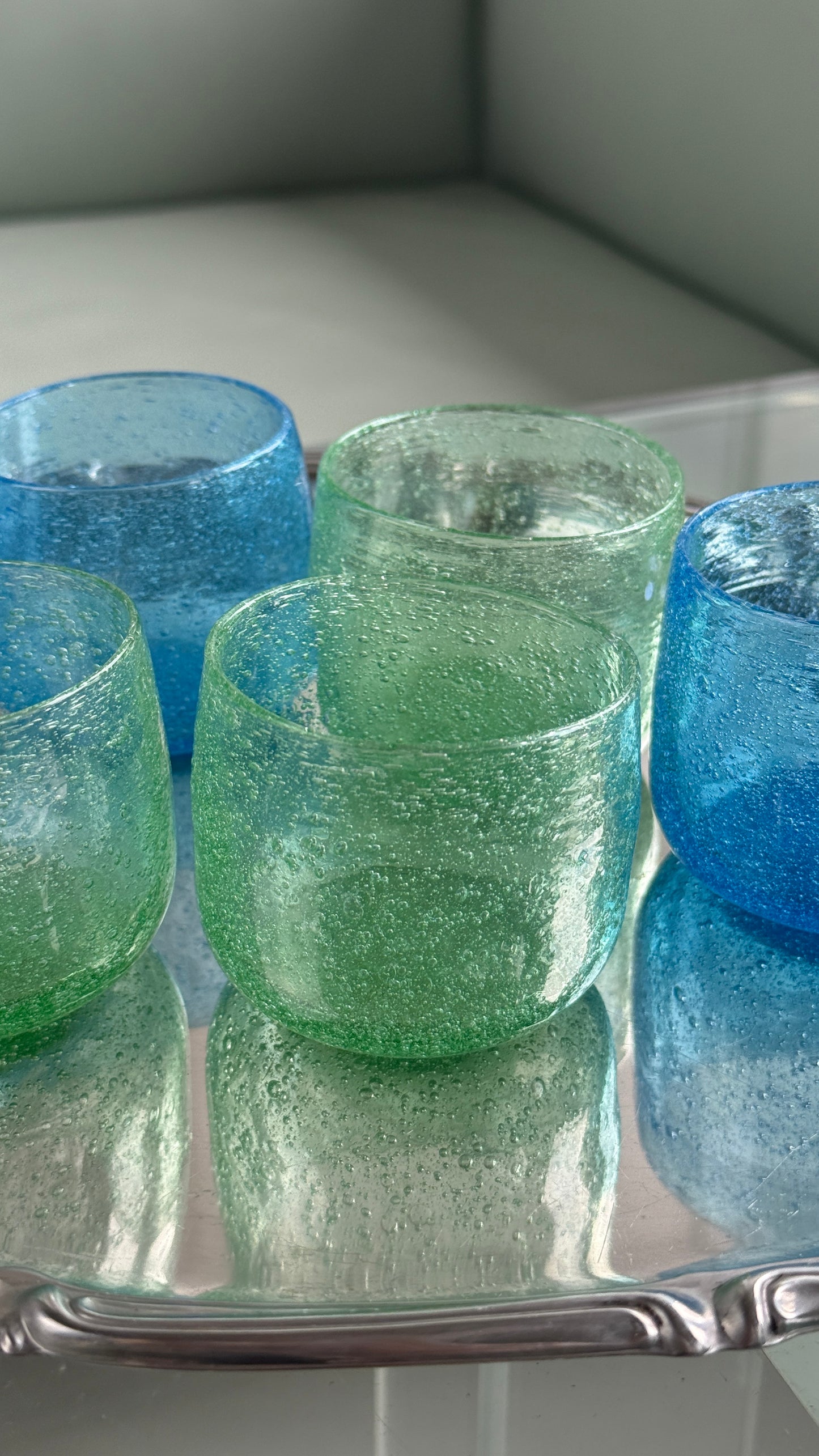 Mundblæste glas – sæt med 6 stk.