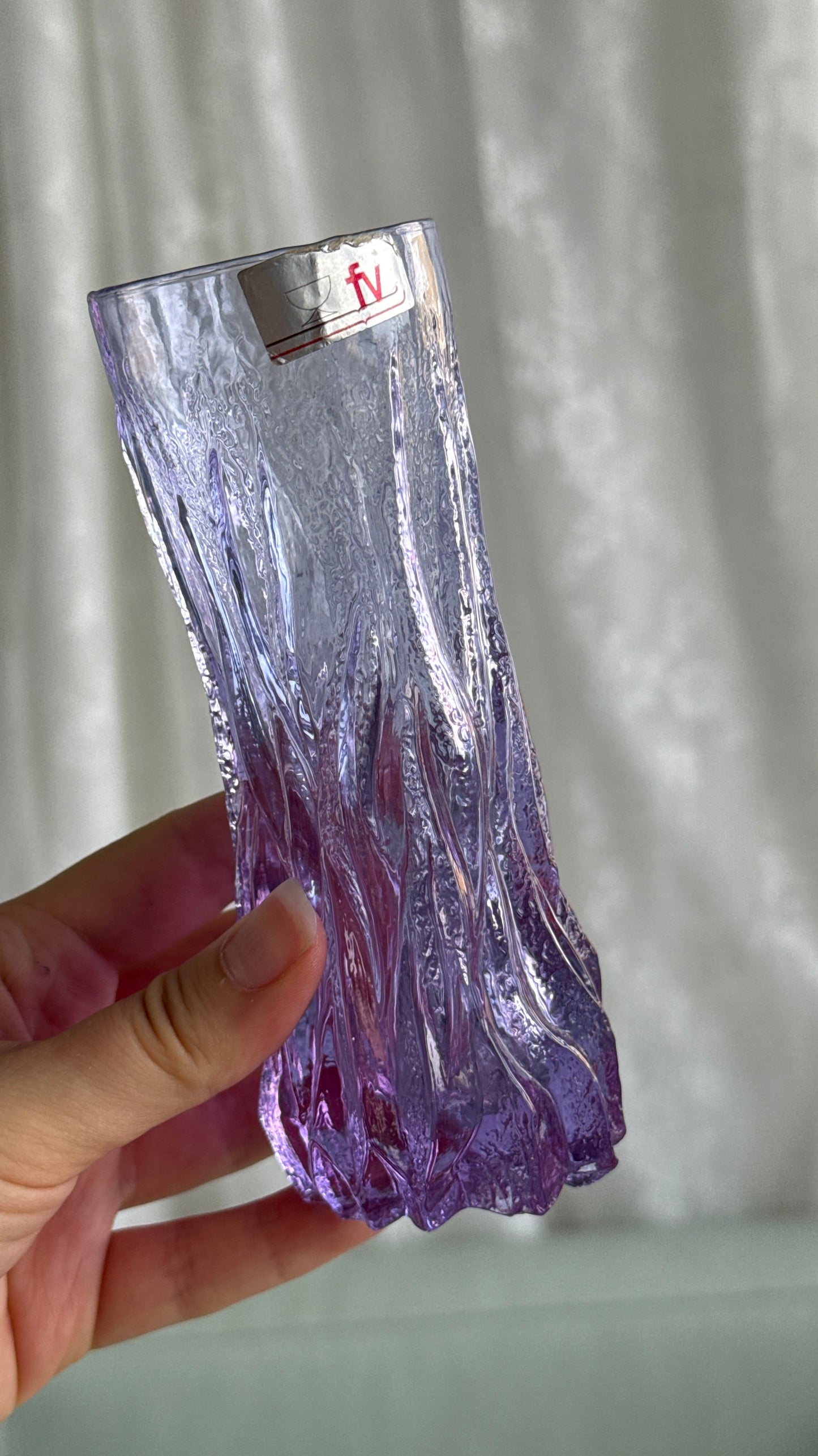 Kristal alexandrite glas – Italien, 1970'erne – sæt med 6 stk.