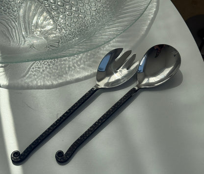 Smedet salatbestik, 2 dele