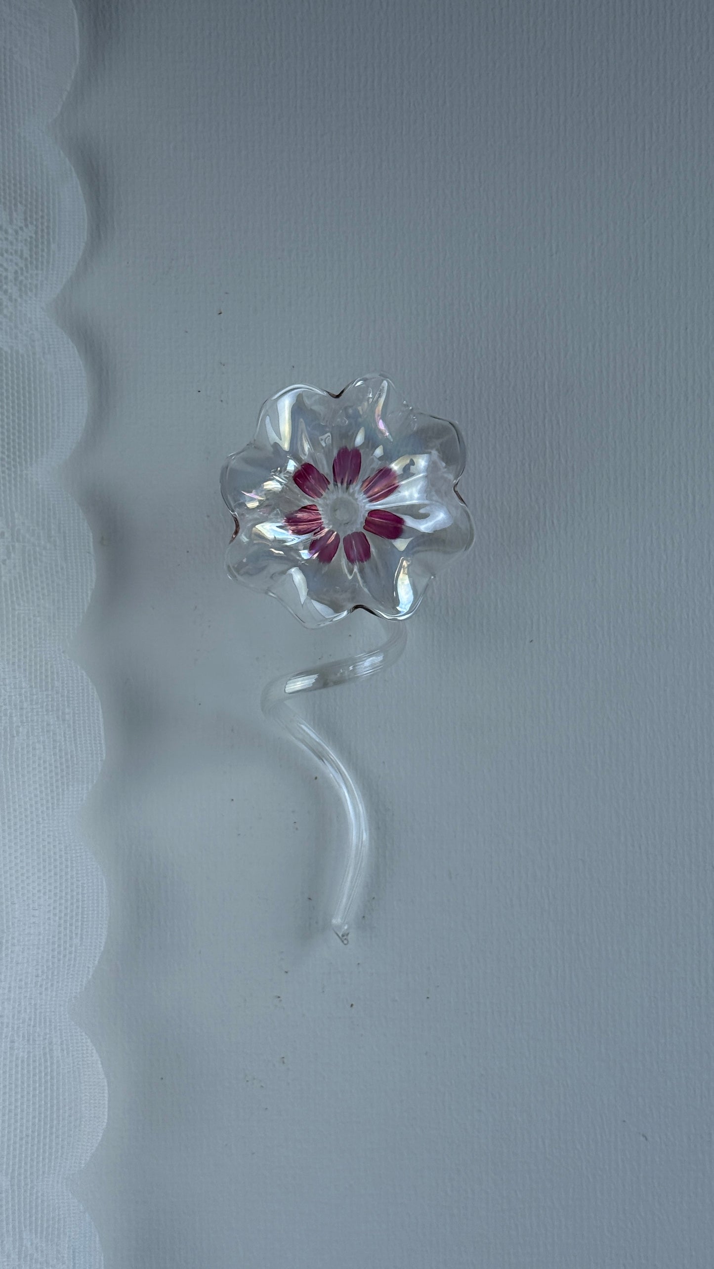 Lyserød Murano blomst