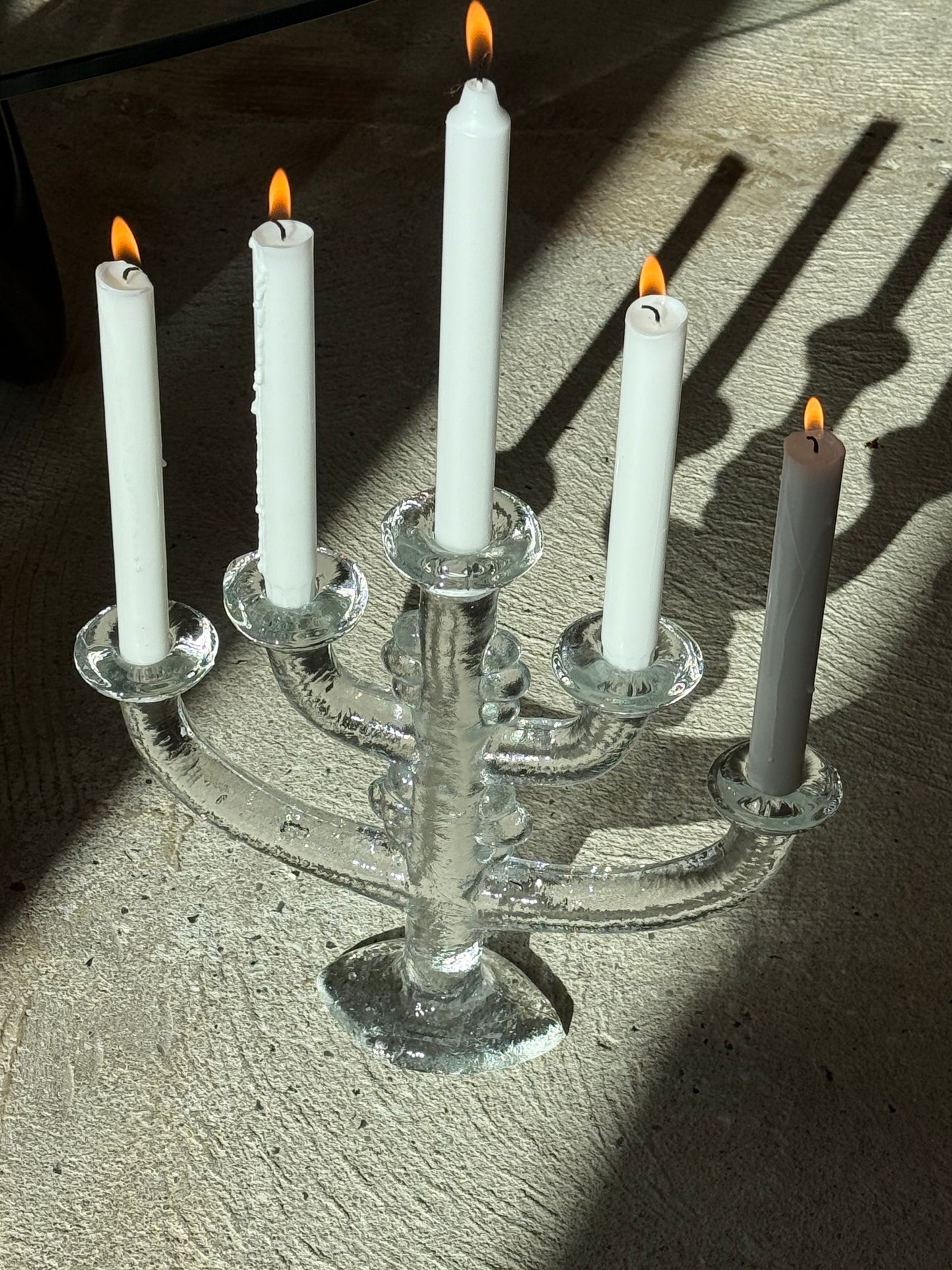 Pukeberg kandelaber, glas